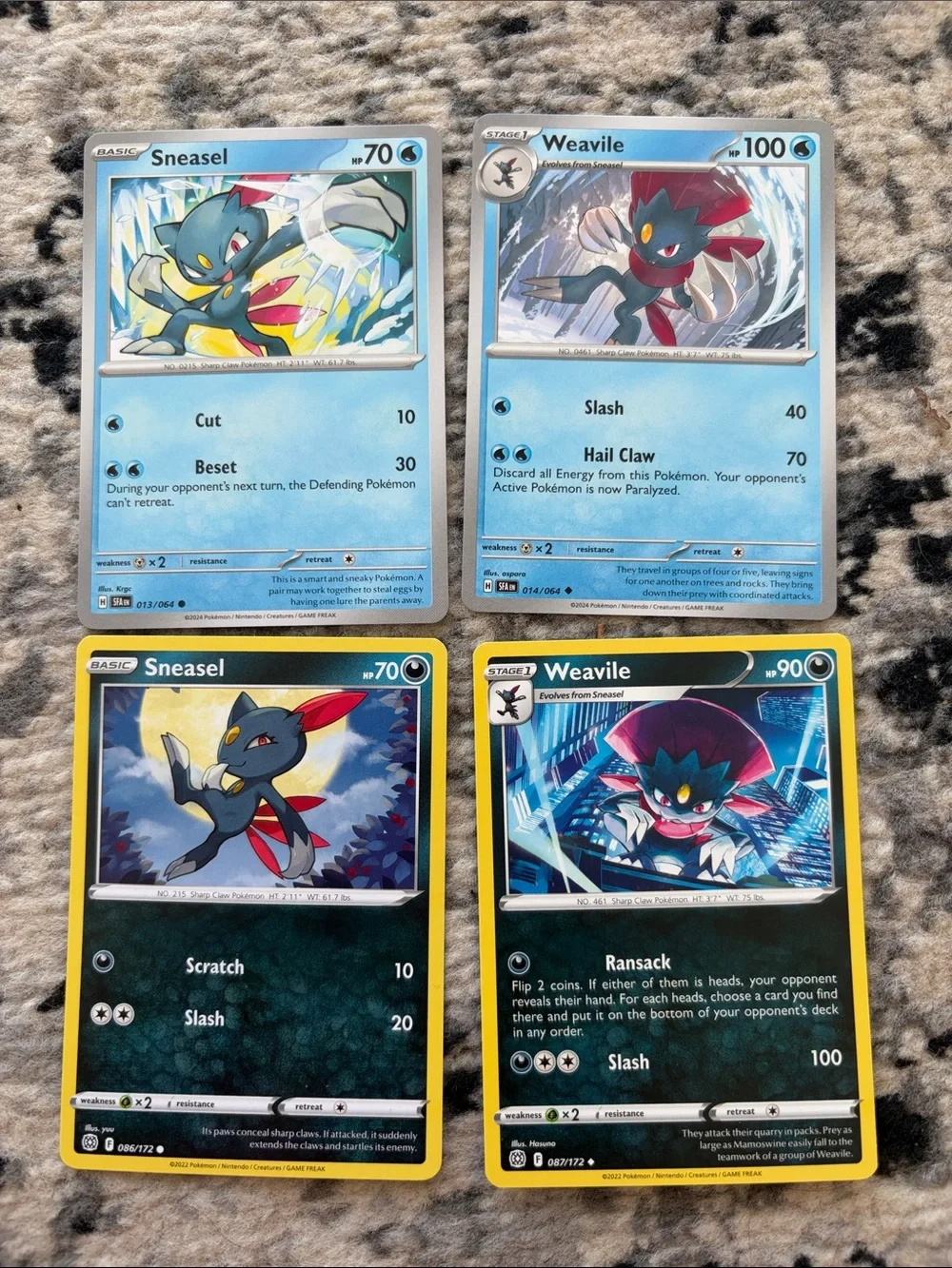 Sneasel & Weavile Evolution Lot | Shrouded Fable + Brilliant Stars | ✨5/$25✨